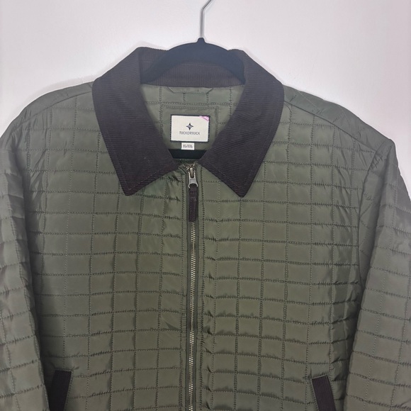Tuckernuck NWT Olive Green Box Quilt Barn Coat Jacket Corduroy detail sz XL/XXL - Picture 4 of 8